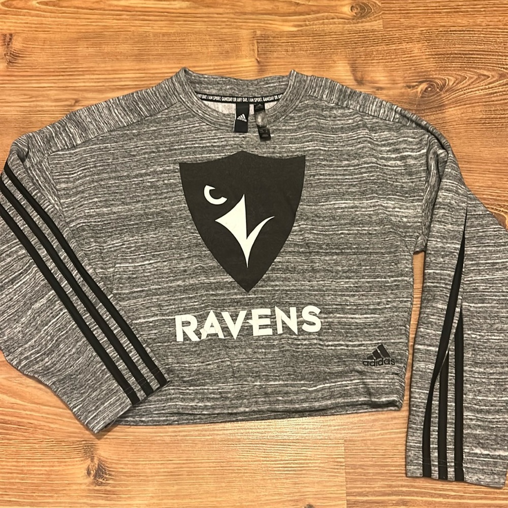 Ravens adidas cropped sweater